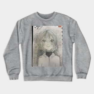 Hand-Drawn Anime Portrait Crewneck Sweatshirt